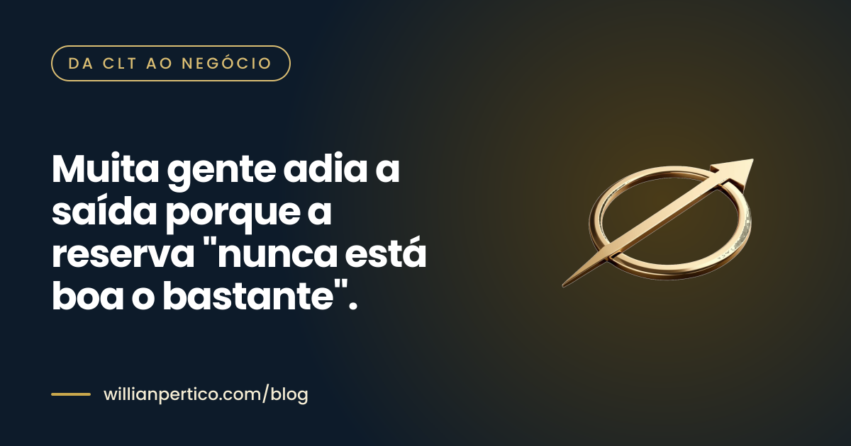 Muita gente adia a saída porque a reserva "nunca está boa o bastante".