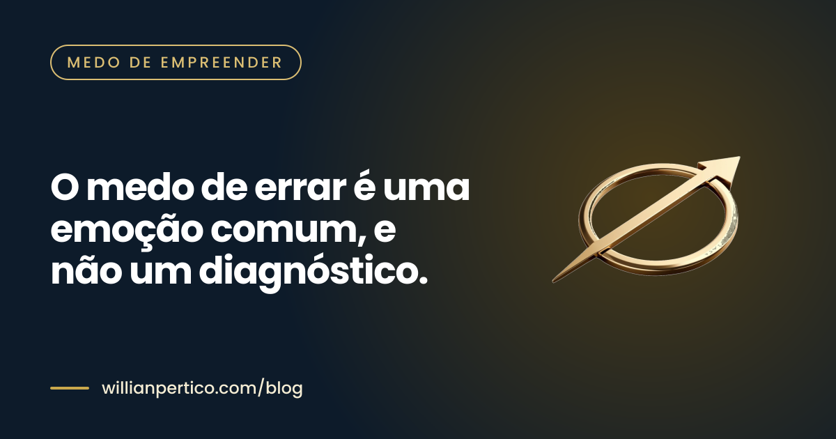 O medo de errar é uma emoção comum, e não um diagnóstico.