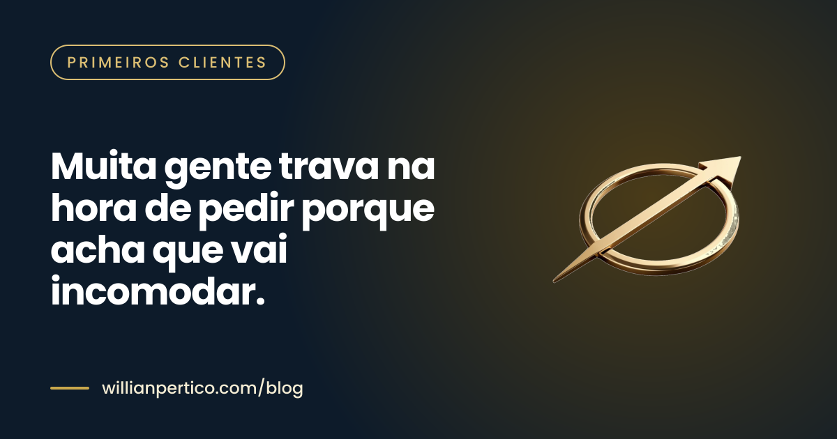 Muita gente trava na hora de pedir porque acha que vai incomodar.